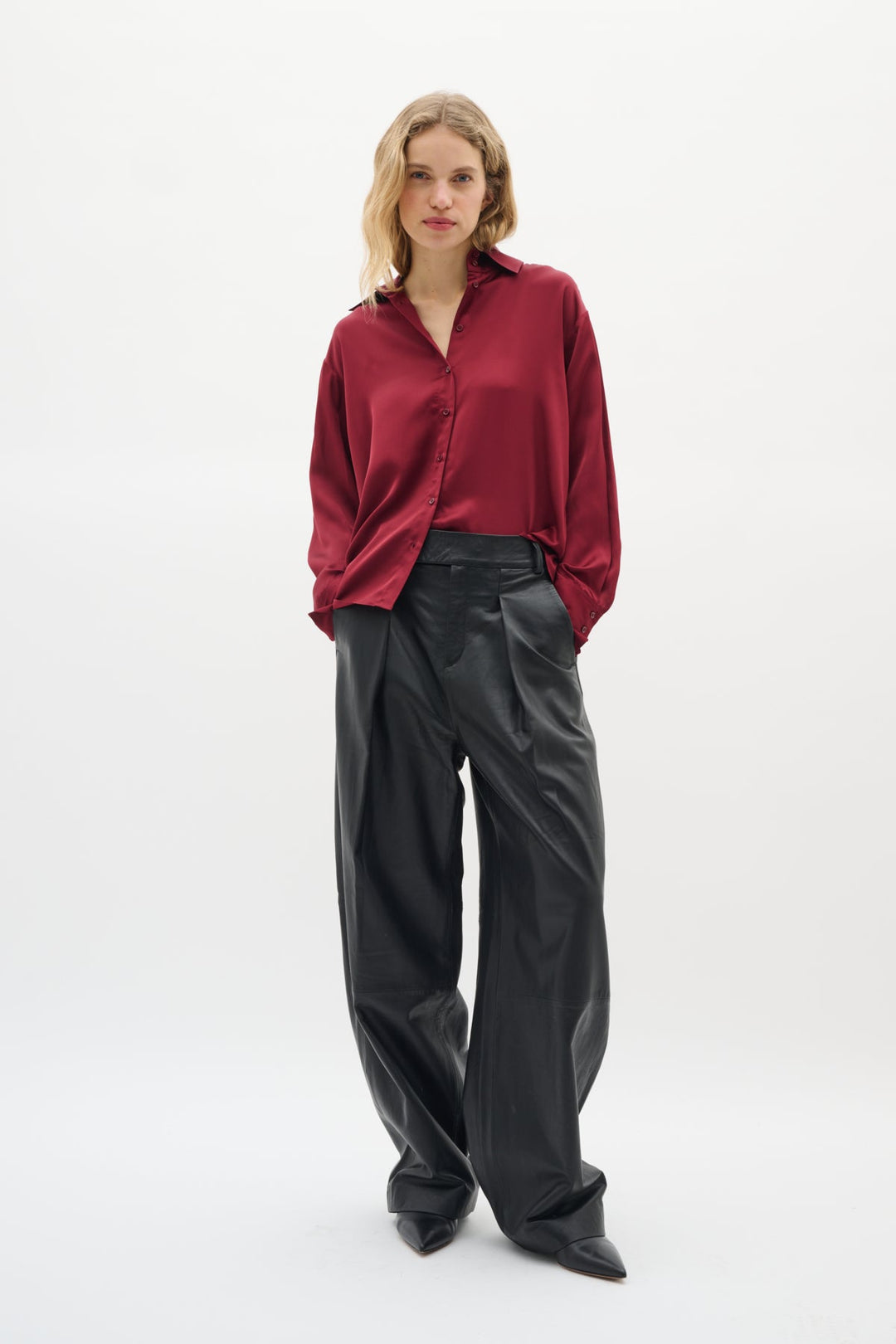 Paulineiw Shirt Cabernet | Skjorter og bluser | Smuk - Dameklær på nett