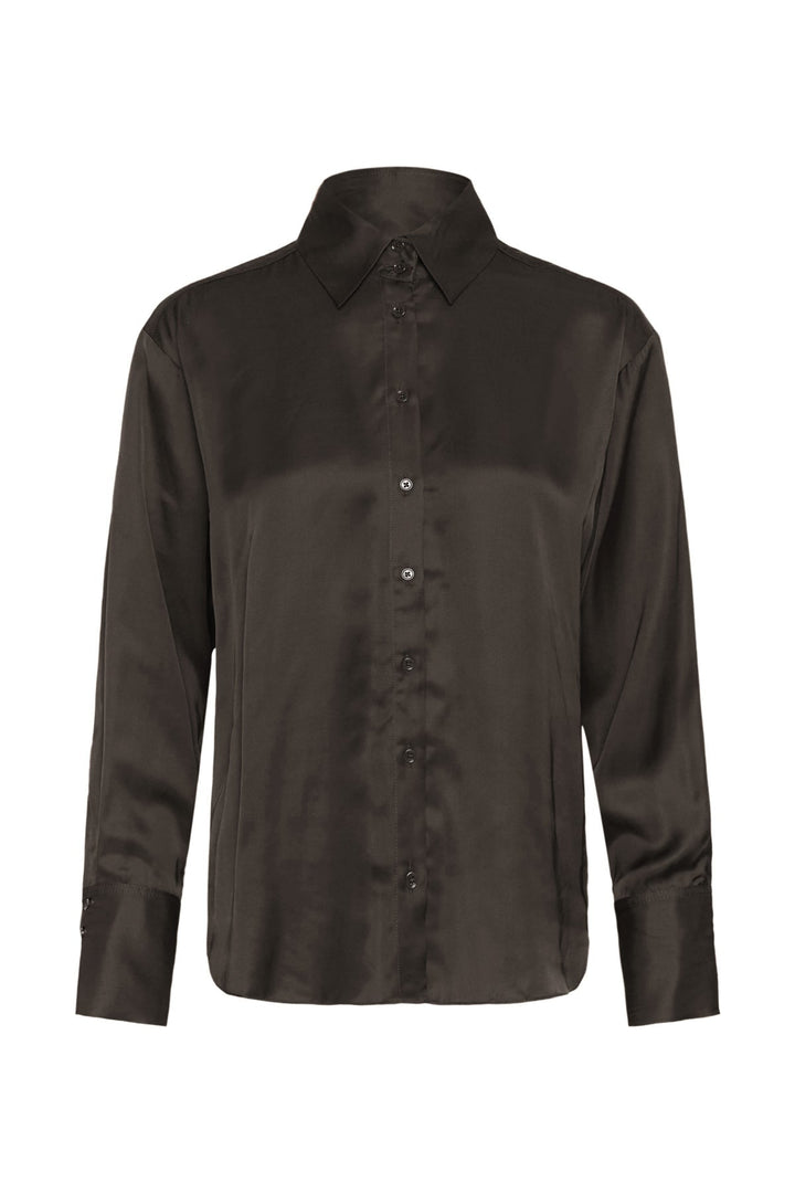 Paulineiw Shirt Chocolate Brown | Skjorter og bluser | Smuk