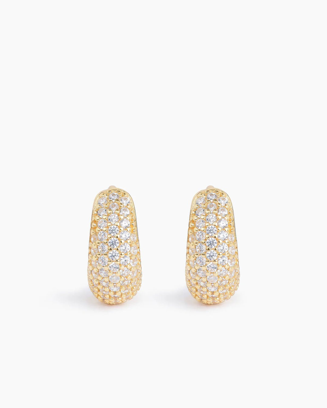 Pave Dome Huggies Gold | Accessories | Smuk