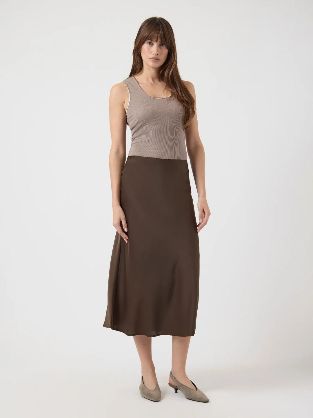 Pella Hw Midi Skirt Chocolate Brown | Skjørt | Smuk