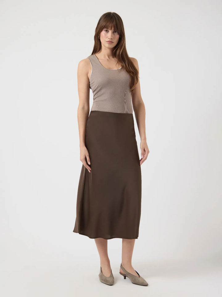 Pella Hw Midi Skirt Chocolate Brown | Skjørt | Smuk