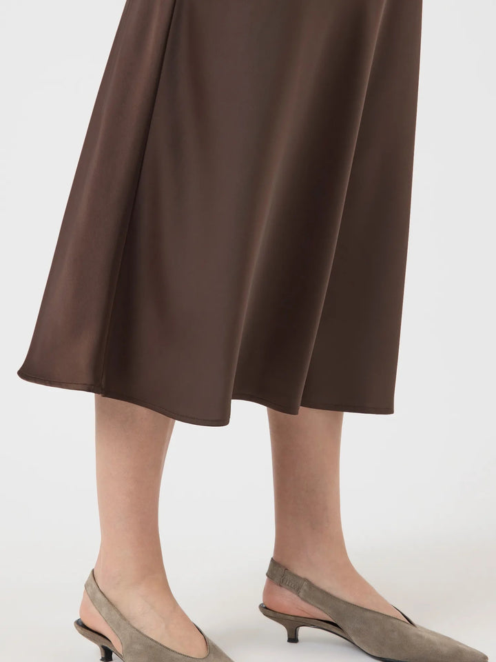 Pella Hw Midi Skirt Chocolate Brown | Skjørt | Smuk