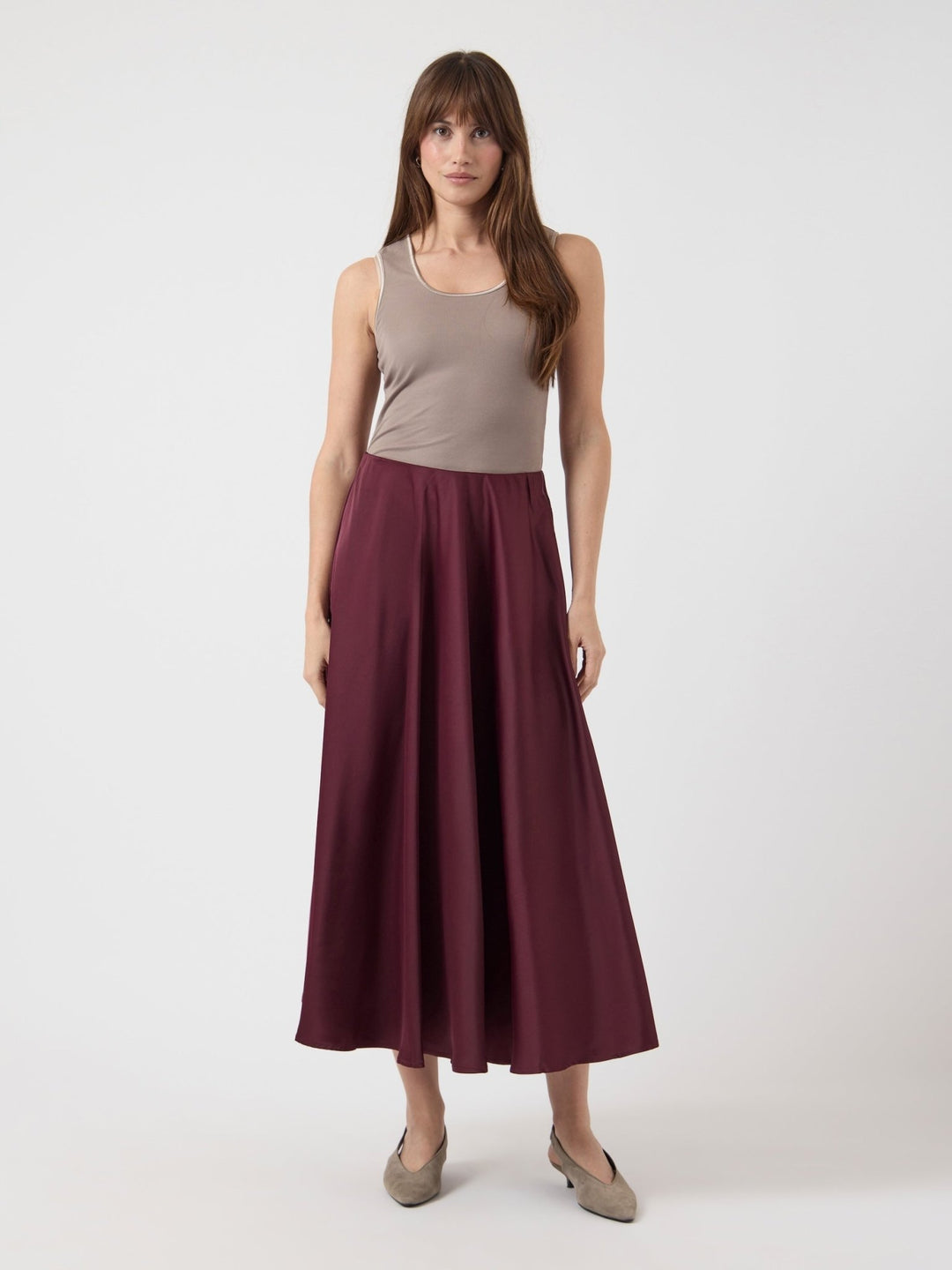Pella Hw Volume Ankle Skirt Port Royale | Skjørt | Smuk - Dameklær på nett