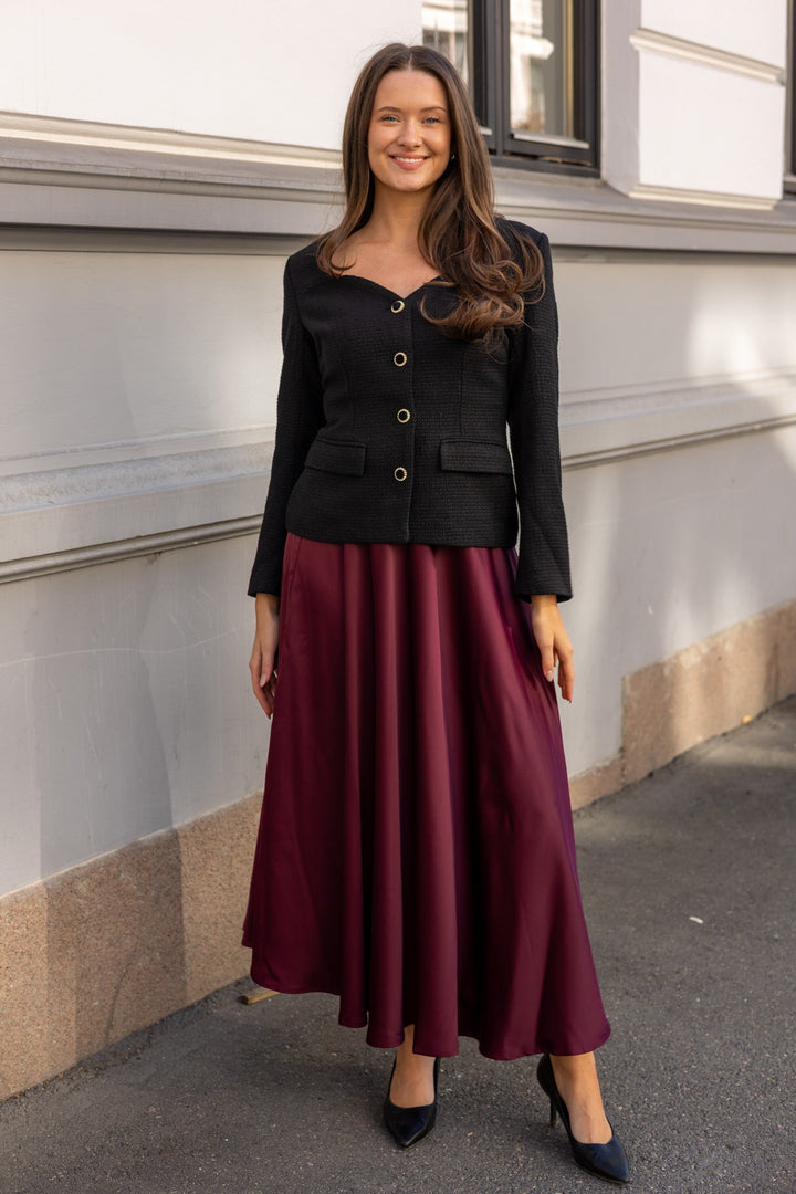 Pella Hw Volume Ankle Skirt Port Royale | Skjørt | Smuk - Dameklær på nett
