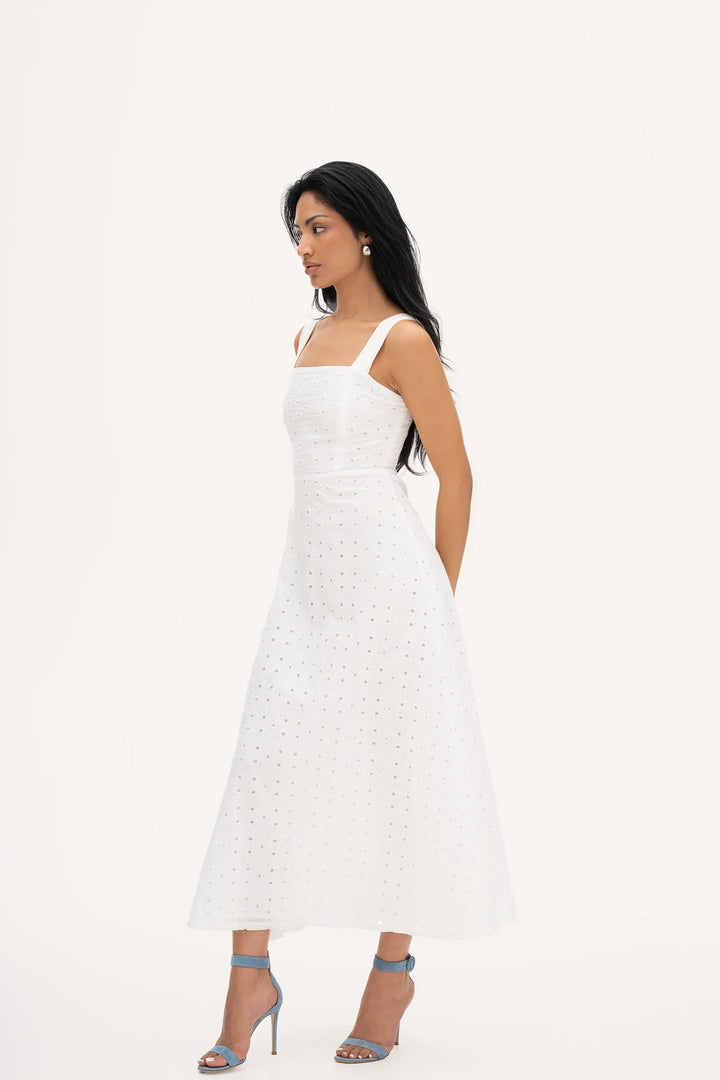 Penelope Dress White Embroidery | Kjoler | Smuk