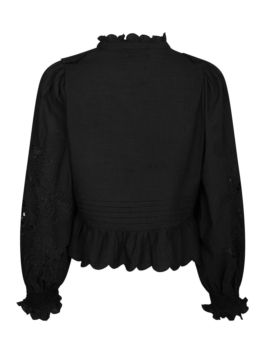 Petrine Embroidery Blouse Black | Skjorter og bluser | Smuk - Dameklær på nett