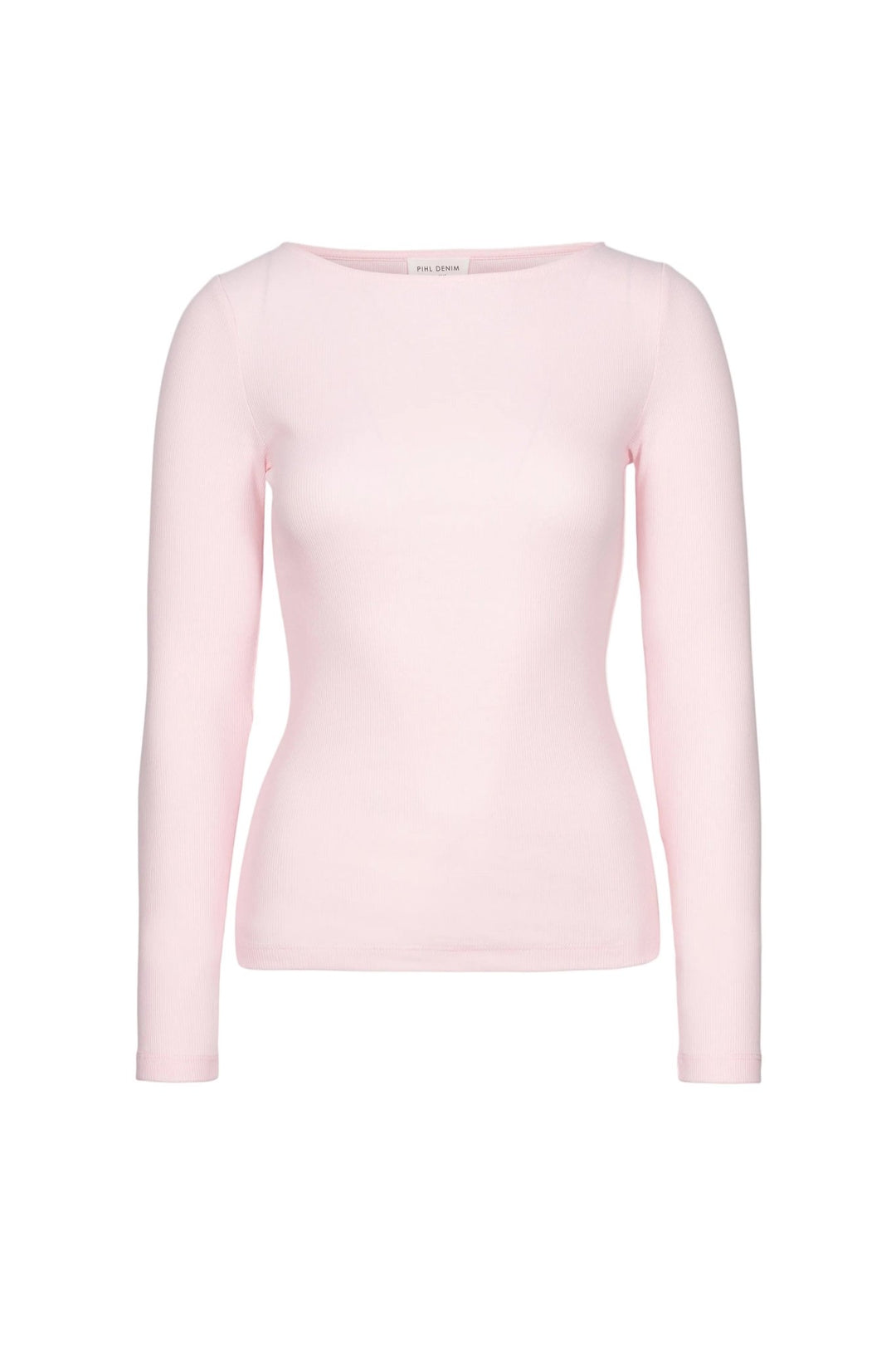 Petronella Rib Boatneck Light Pink | Topper | Smuk