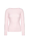 Petronella Rib Boatneck Light Pink