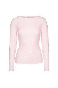 Petronella Rib Boatneck Light Pink