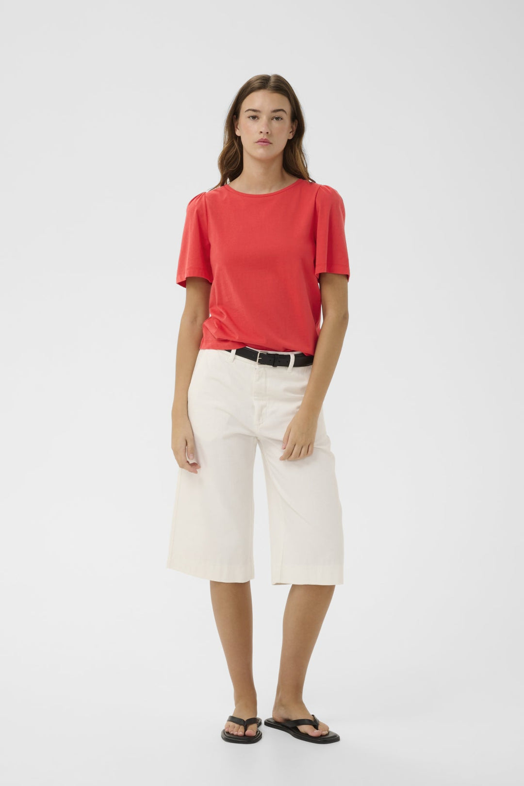 Pfiaiw Gathering Tshirt Poppy Red | Topper | Smuk