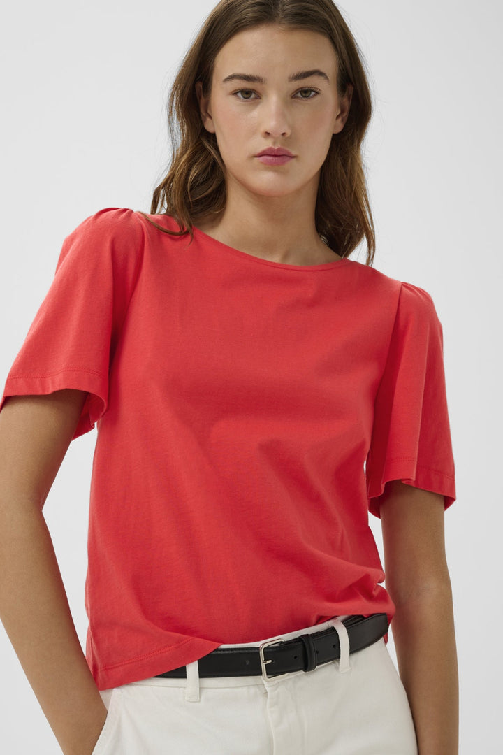 Pfiaiw Gathering Tshirt Poppy Red | Topper | Smuk