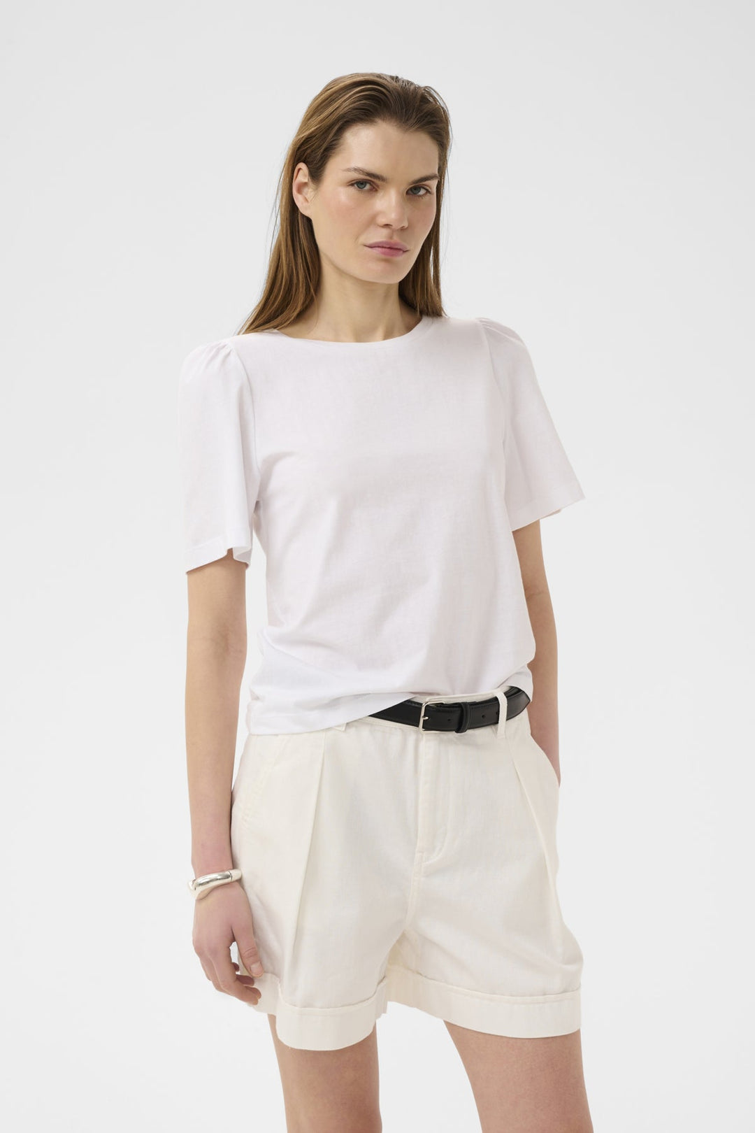 Pfiaiw Gathering Tshirt Pure White | Topper | Smuk
