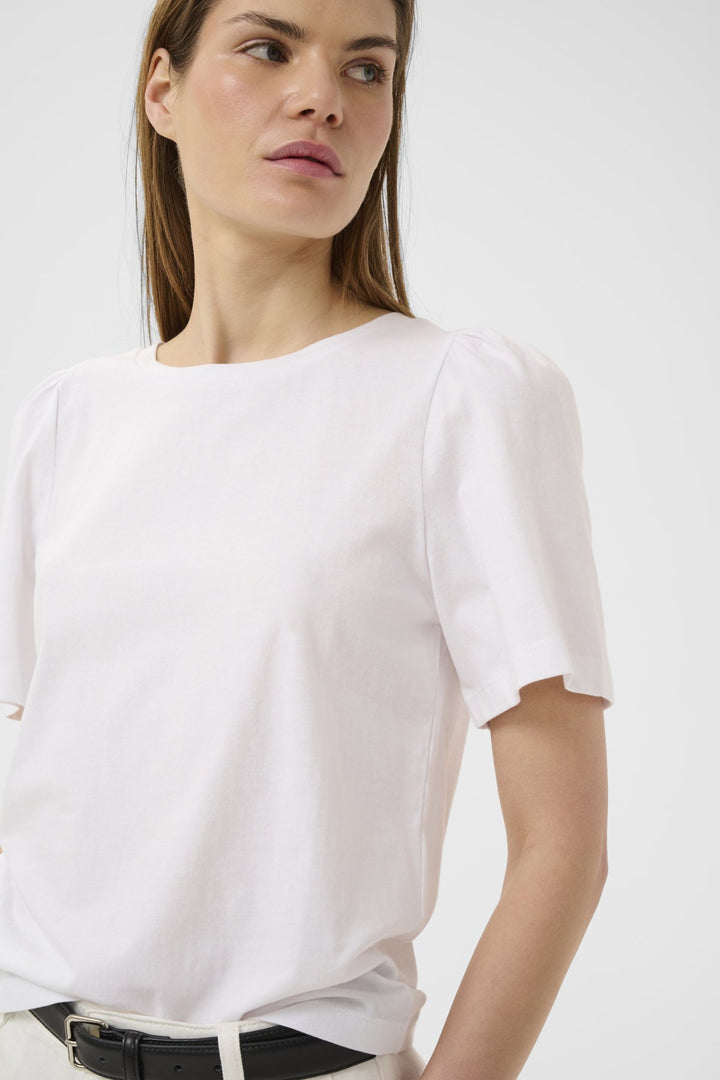 Pfiaiw Gathering Tshirt Pure White | Topper | Smuk