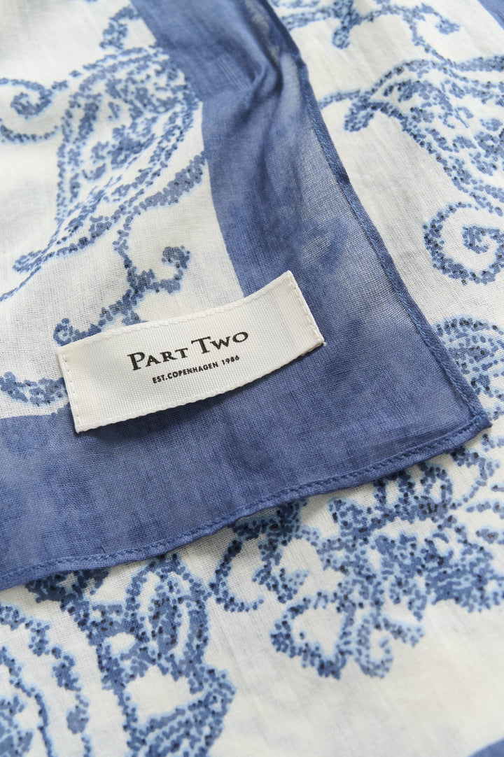 Phi Scarf Blue Dot Paisley Print | Accessories | Smuk
