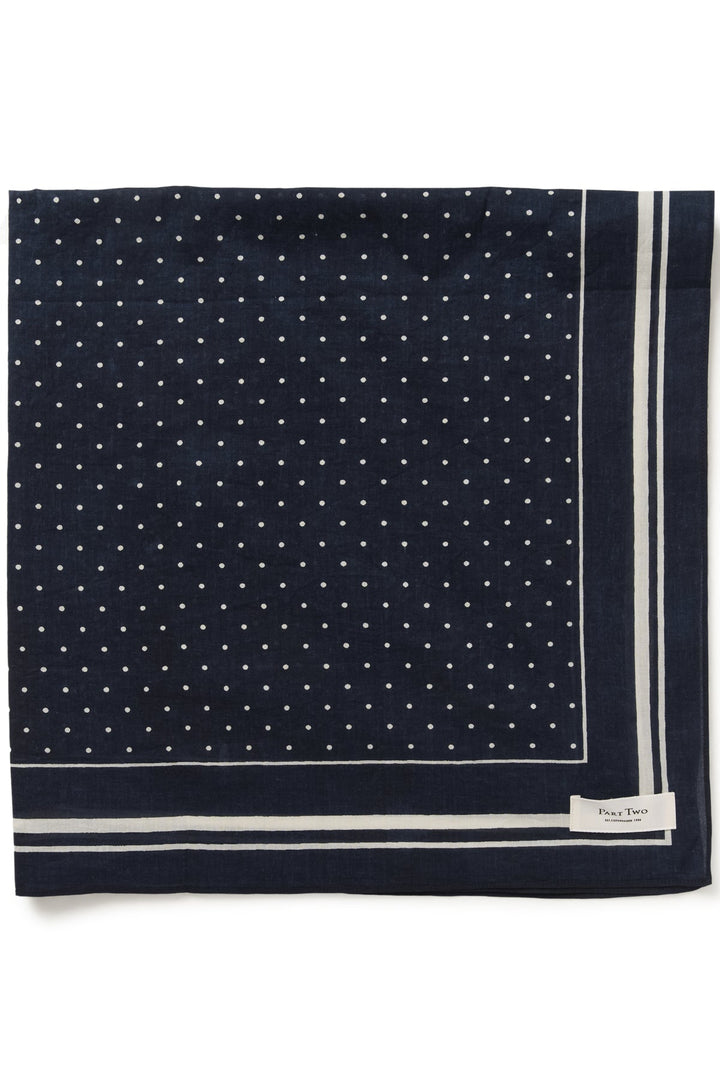Phi Scarf Dark Navy Dot Print | Accessories | Smuk