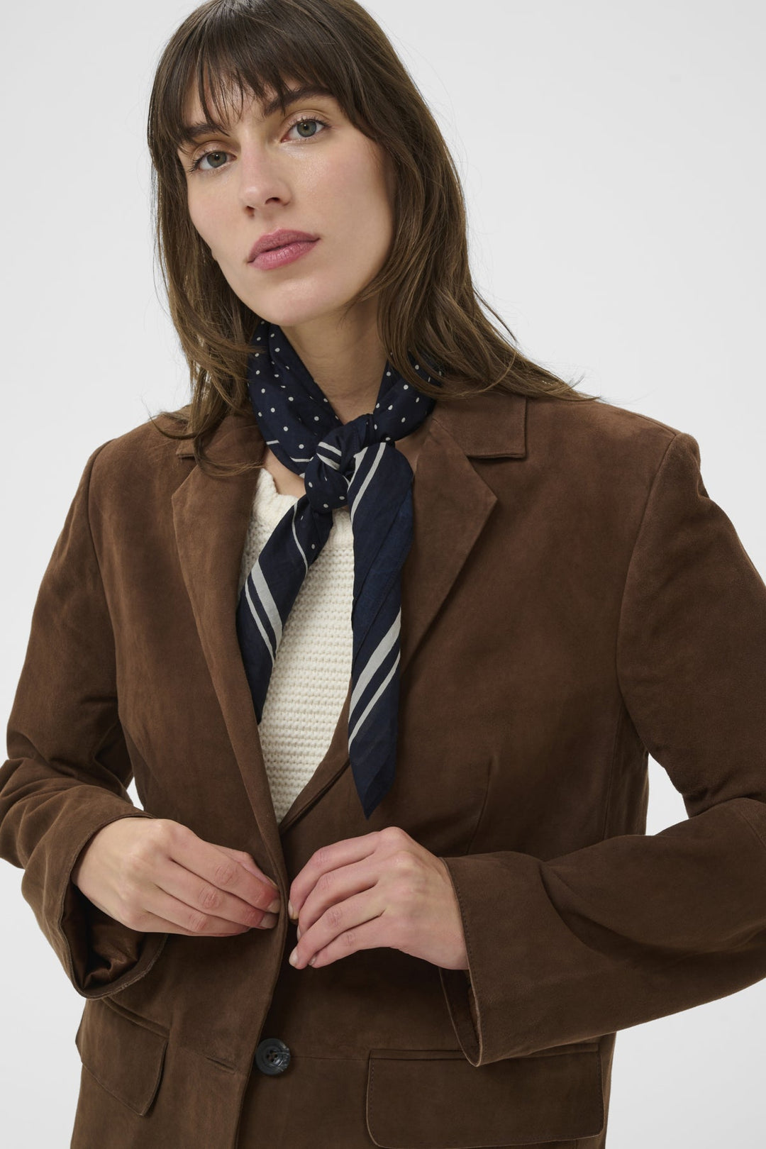 Phi Scarf Dark Navy Dot Print | Accessories | Smuk