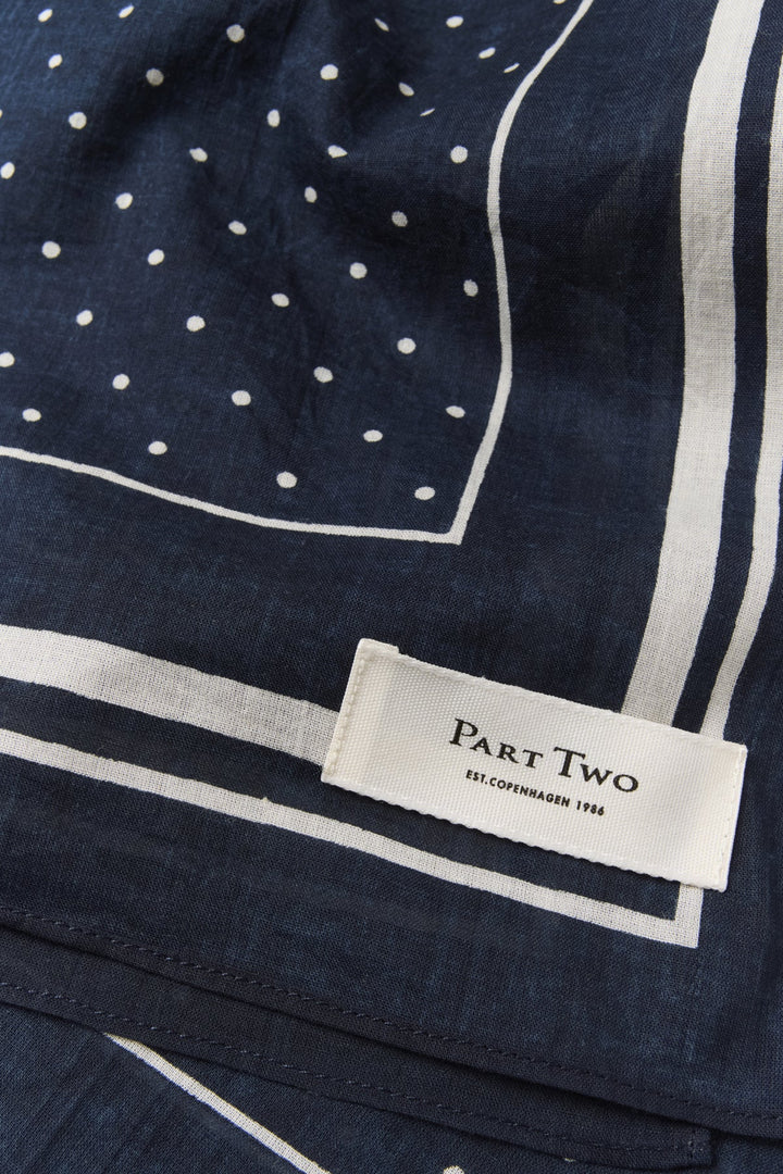 Phi Scarf Dark Navy Dot Print | Accessories | Smuk