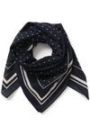 Phi Scarf Dark Navy Dot Print
