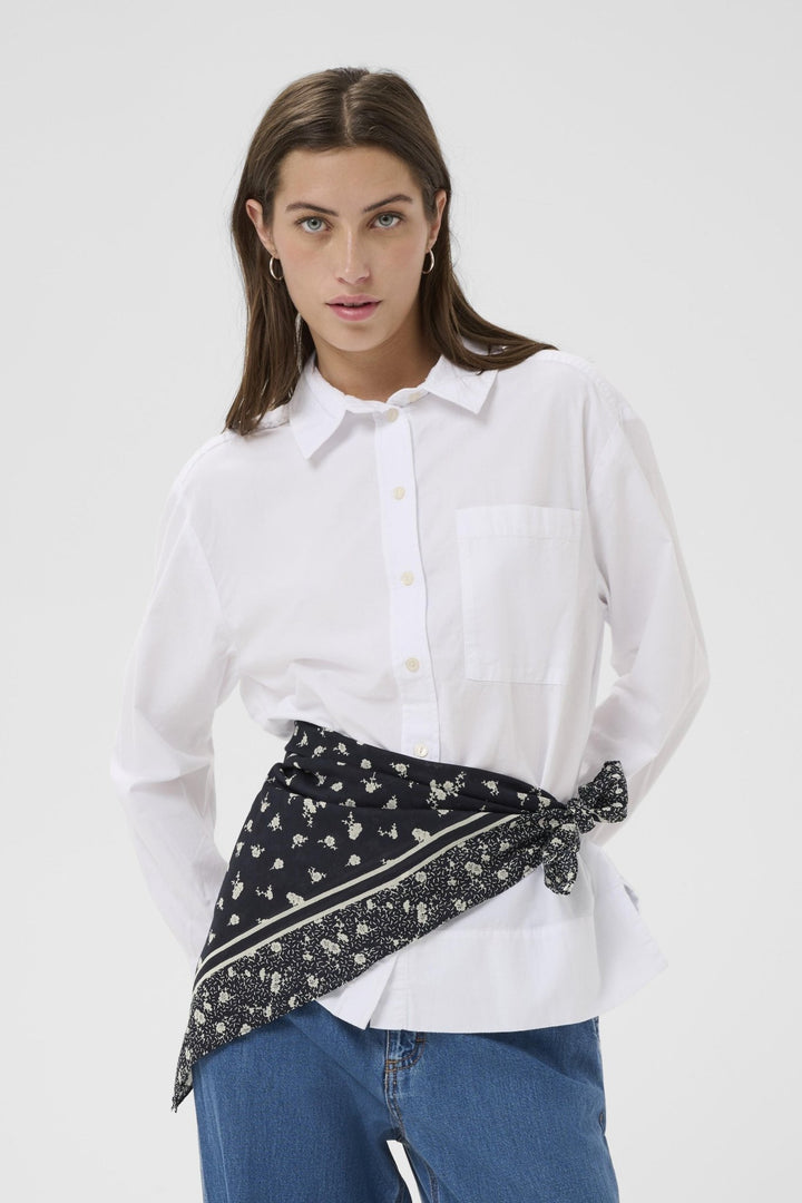Phi Scarf Dark Navy Fragile Print | Accessories | Smuk