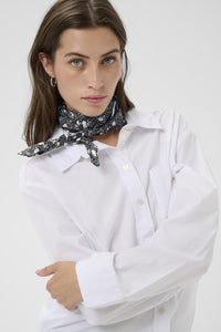 Phi Scarf Dark Navy Fragile Print