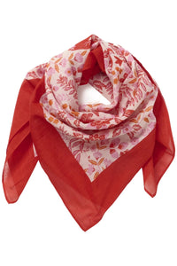 Phi Scarf Poppy Red Bird Print