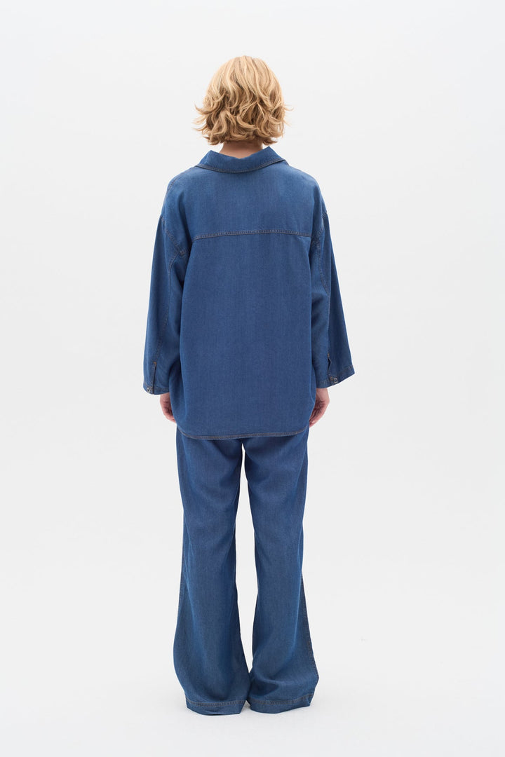 Philipaiw Shirt Medium Blue | Skjorter og bluser | Smuk - Dameklær på nett