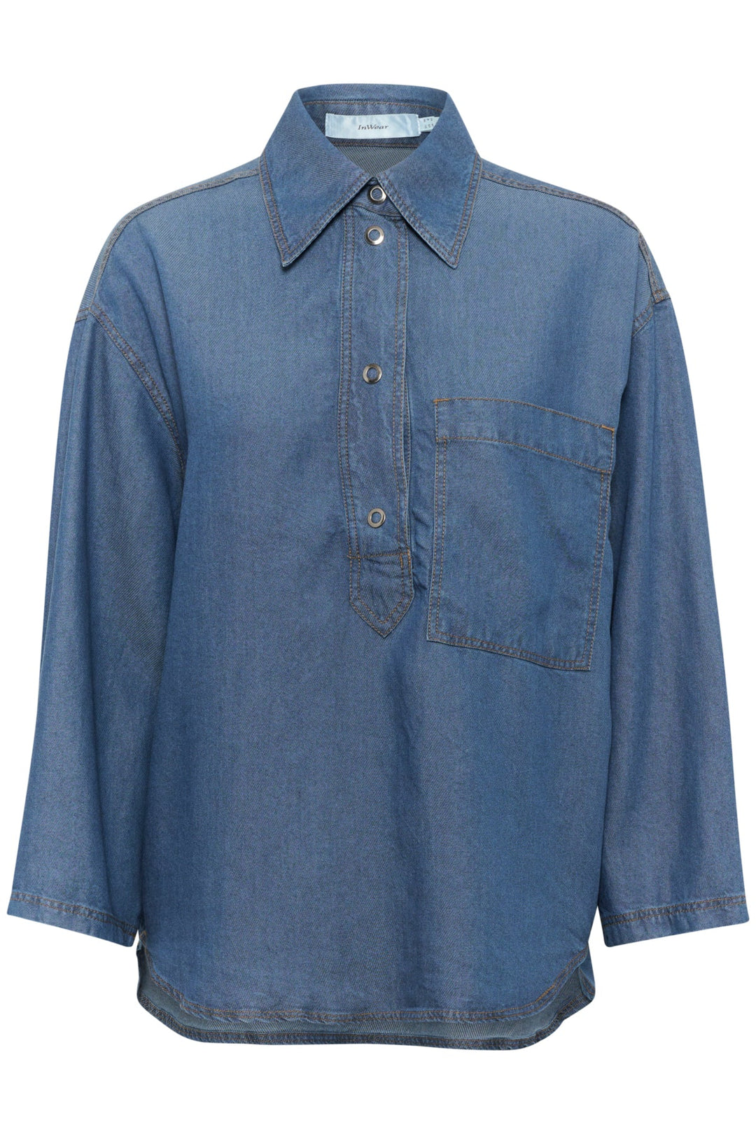 Philipaiw Shirt Medium Blue | Skjorter og bluser | Smuk - Dameklær på nett