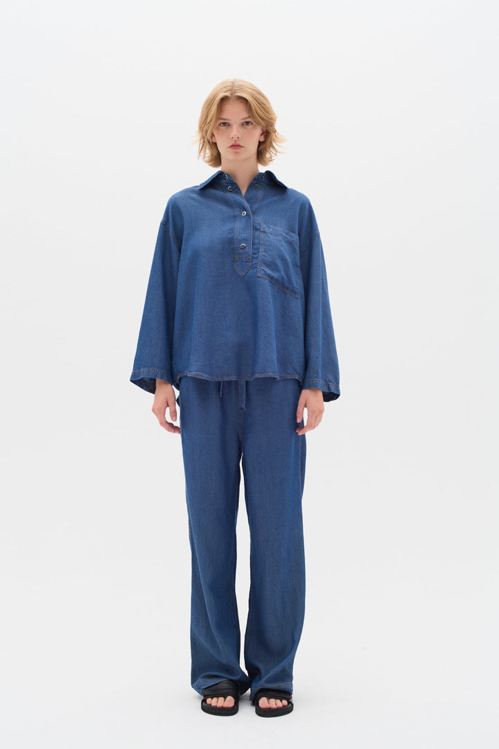 Philipaiw Shirt Medium Blue | Skjorter og bluser | Smuk - Dameklær på nett