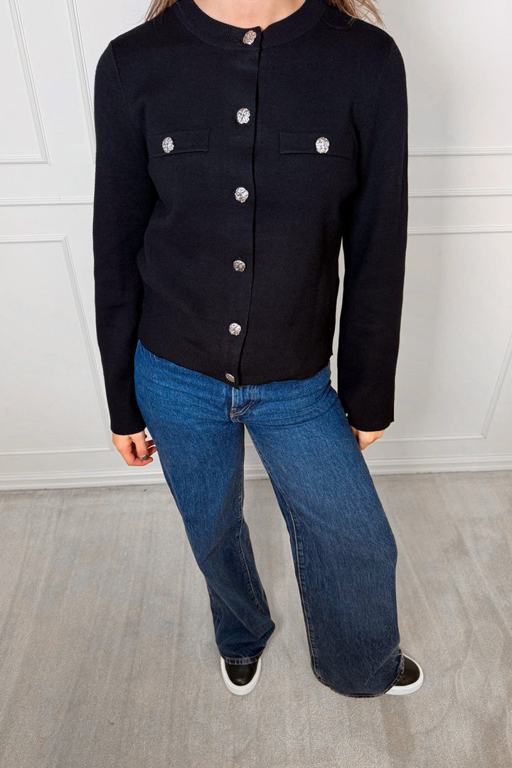 Pimi Ls Knit Cardigan Black | Genser | Smuk - Dameklær på nett