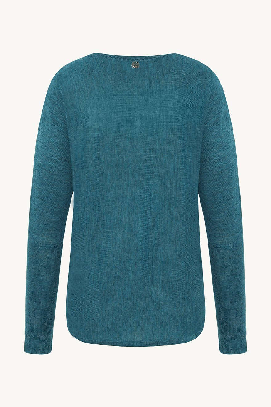 Pippa Knit Peacock Melange | Genser | Smuk - Dameklær på nett
