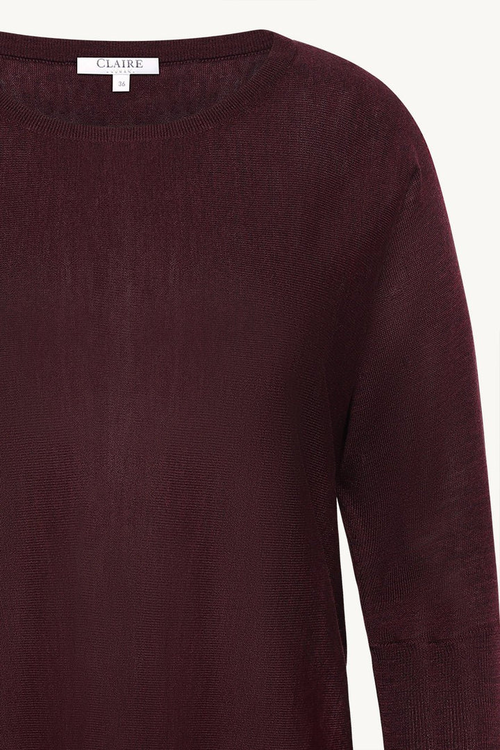 Pippa Knit Wine Melange | Genser | Smuk - Dameklær på nett
