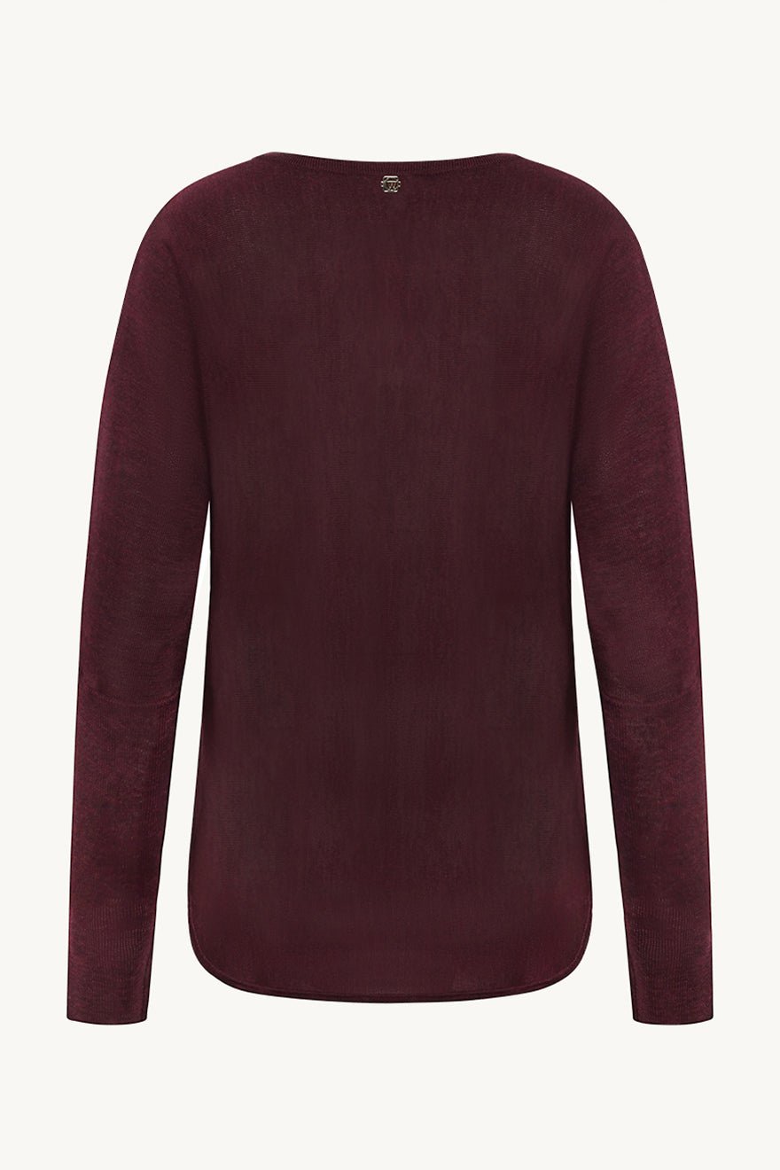 Pippa Knit Wine Melange | Genser | Smuk - Dameklær på nett