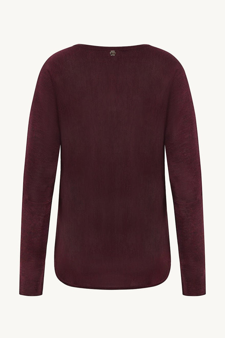 Pippa Knit Wine Melange | Genser | Smuk - Dameklær på nett