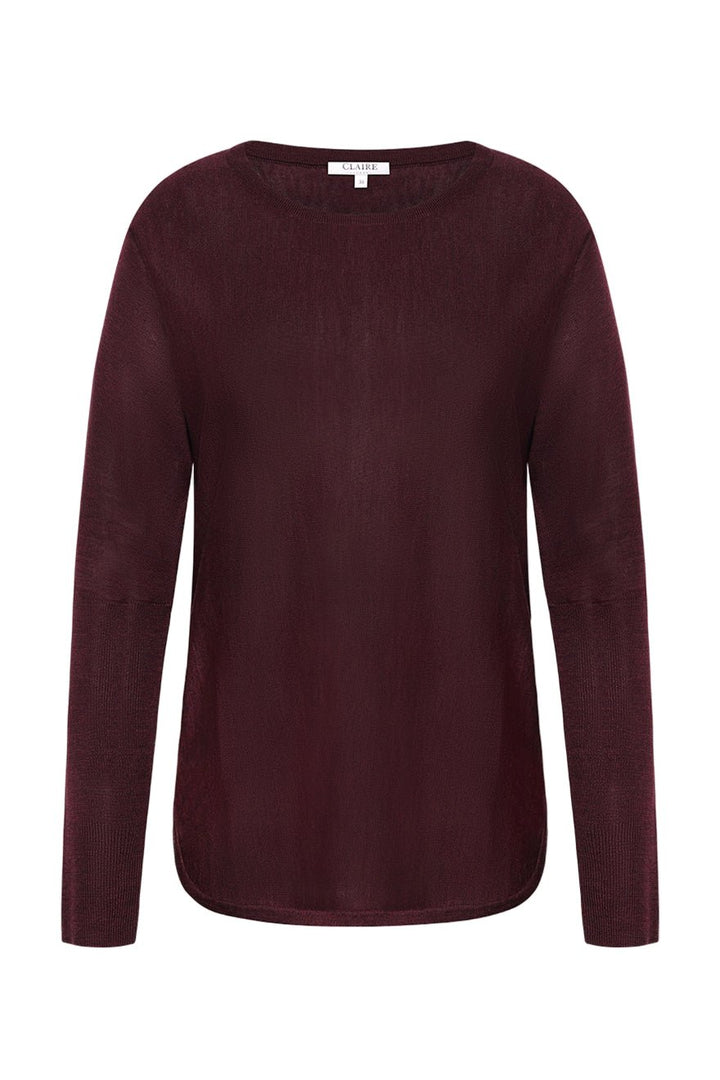 Pippa Knit Wine Melange | Genser | Smuk - Dameklær på nett