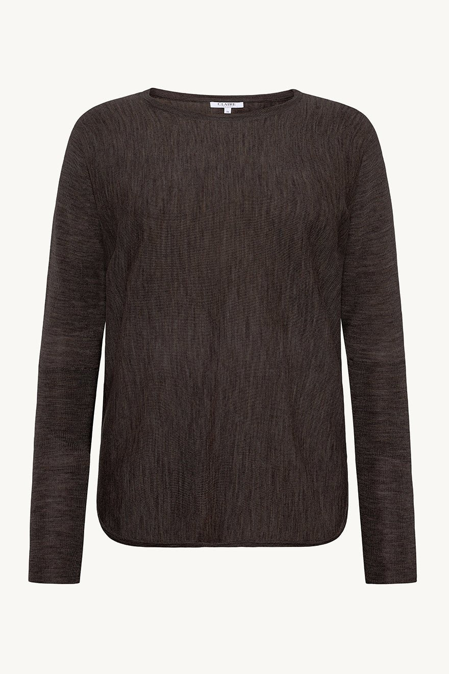 Pippa Pullover Hot Fudge Melange | Genser | Smuk