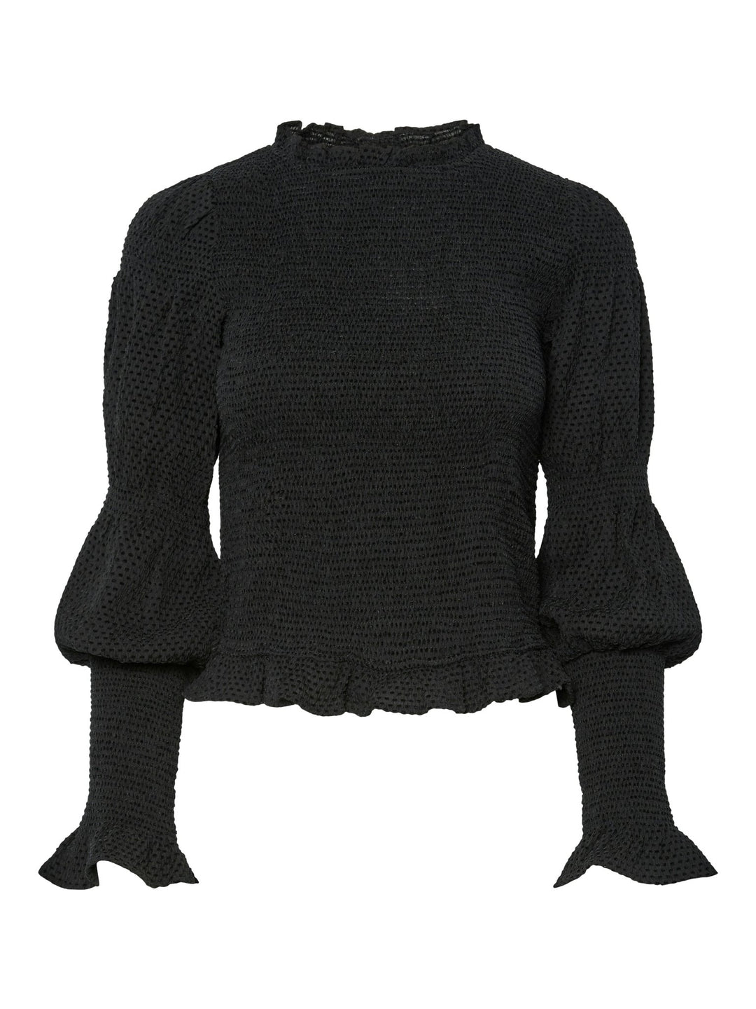 Pira Ls Smock Top Black | Topper | Smuk - Dameklær på nett
