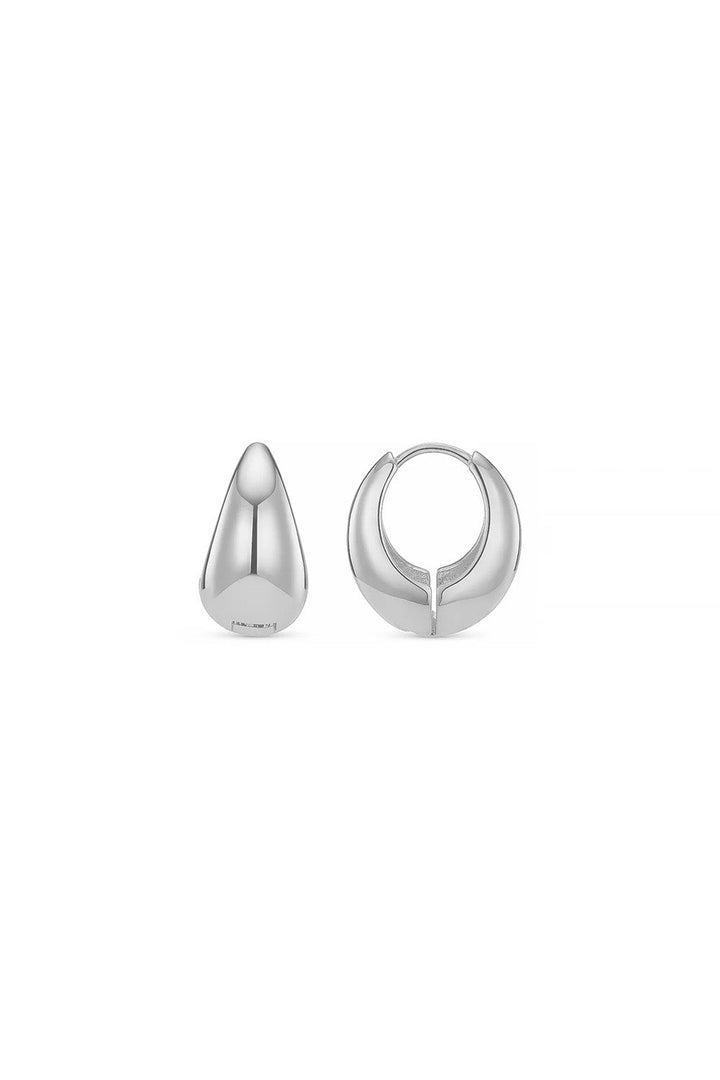 Polished Domed Taper Hoop Silver | Accessories | Smuk - Dameklær på nett