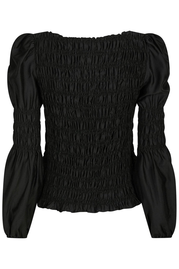 Polka Smock Shirt Black | Skjorter og bluser | Smuk - Dameklær på nett