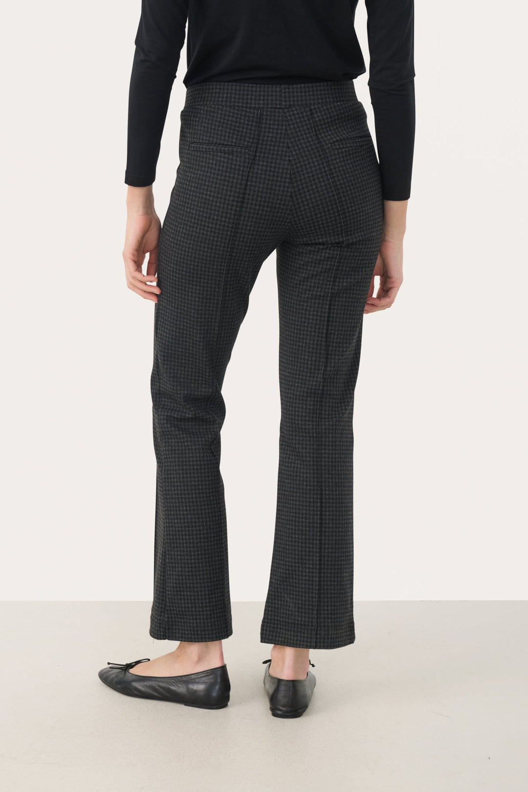 Pontaspw Pants Dark Grey Check | Bukser | Smuk - Dameklær på nett