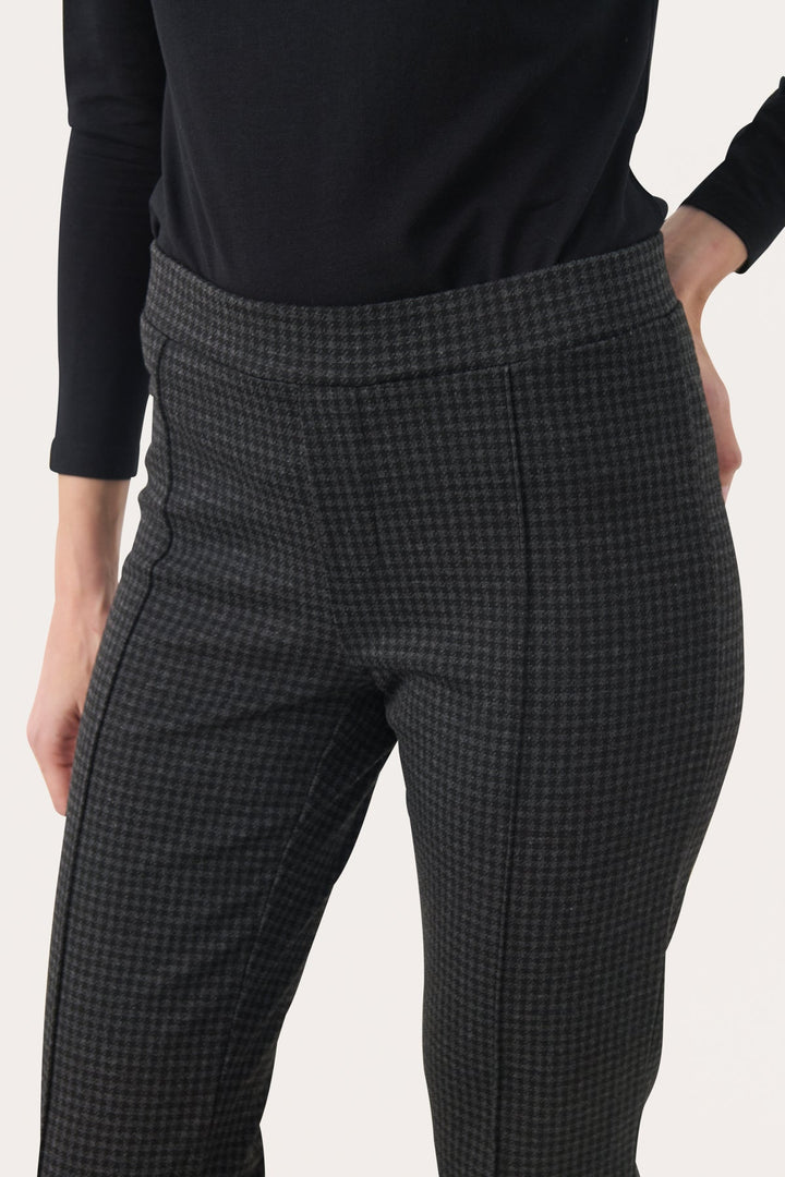 Pontaspw Pants Dark Grey Check | Bukser | Smuk - Dameklær på nett