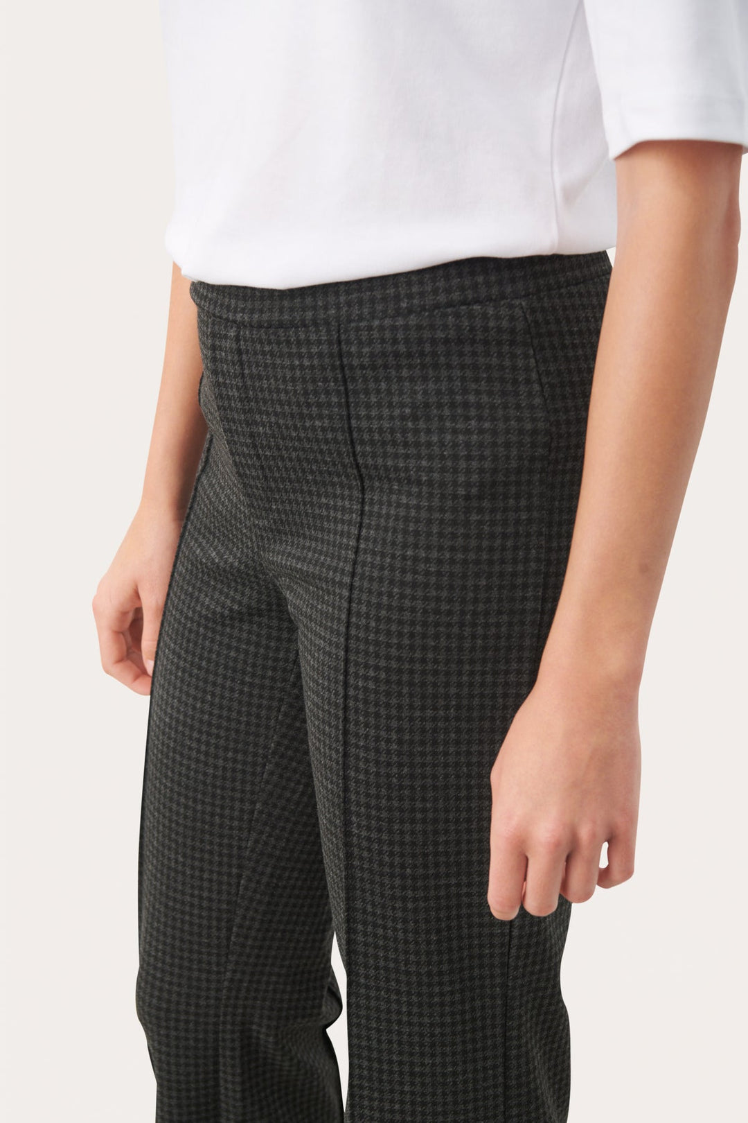 Pontaspw Pants Dark Grey Check | Bukser | Smuk - Dameklær på nett