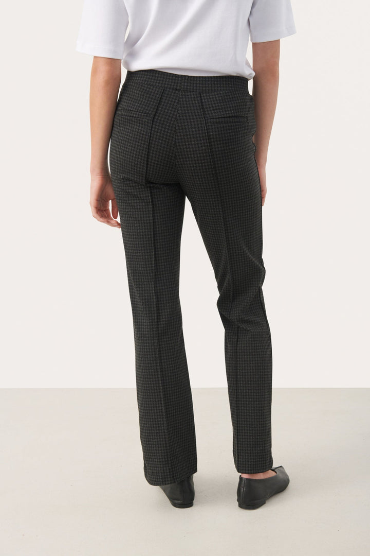 Pontaspw Pants Dark Grey Check | Bukser | Smuk - Dameklær på nett