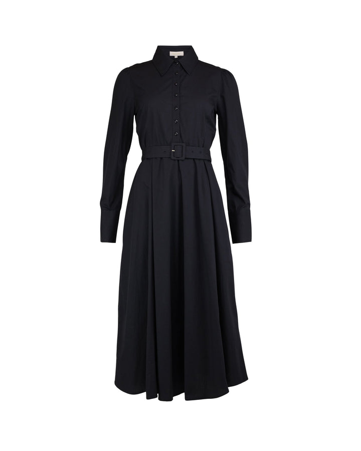 Poplin Midi Dress Black | Kjoler | Smuk