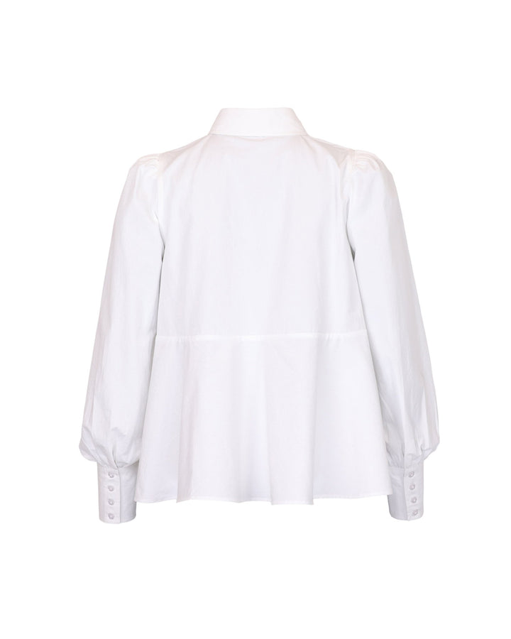 Poplin Peplum Blouse White | Skjorter og bluser | Smuk