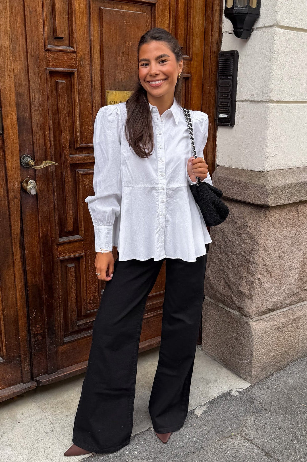 Poplin Peplum Blouse White | Skjorter og bluser | Smuk