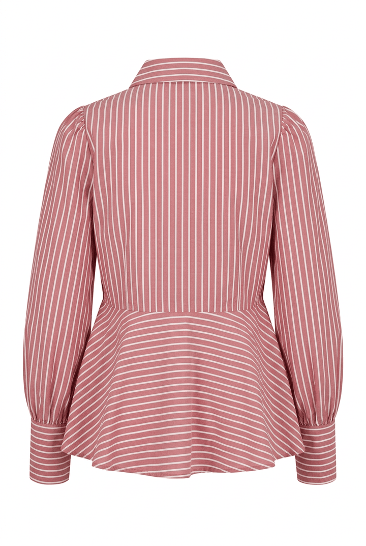 Poplin Peplum Blouse White Stripes | Skjorter og bluser | Smuk