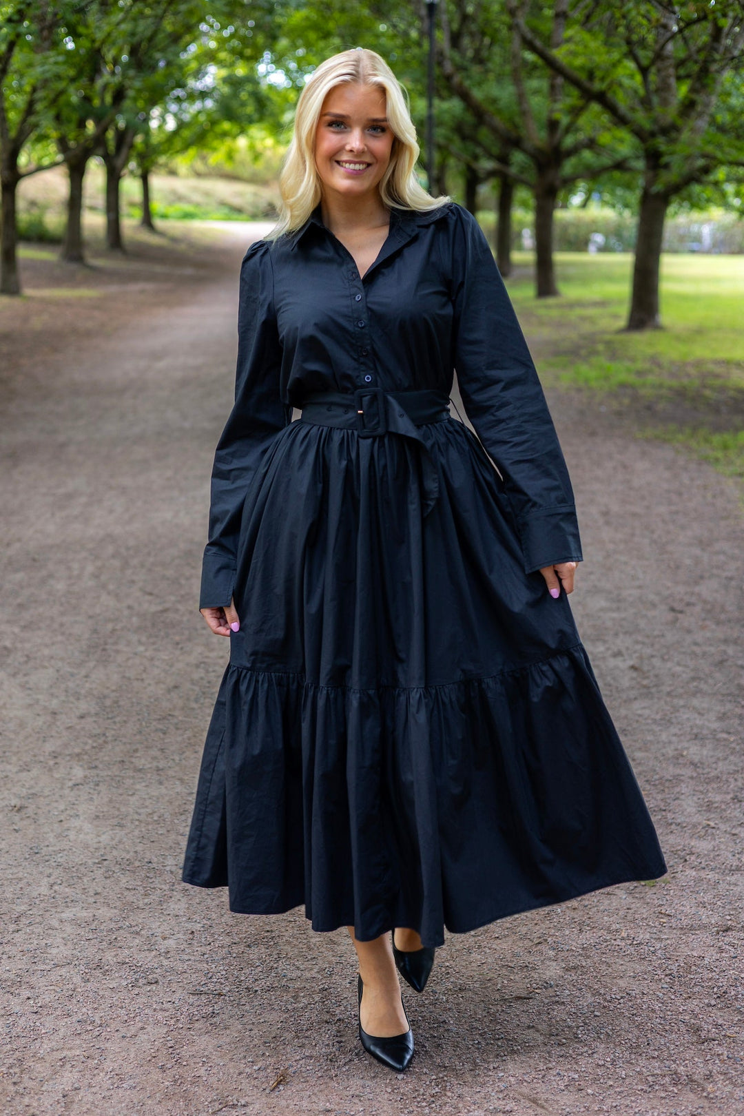 Poplin Shirt Dress Black | Kjoler | Smuk - Dameklær på nett