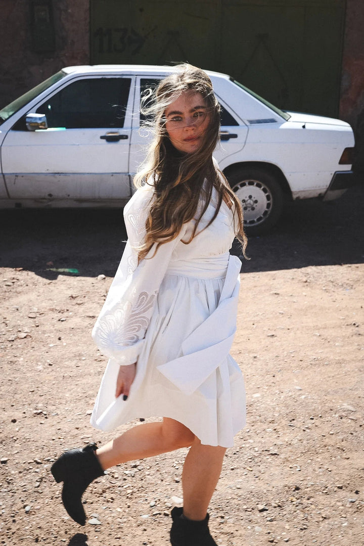 Poplina Mini Dress White | Kjoler | Smuk