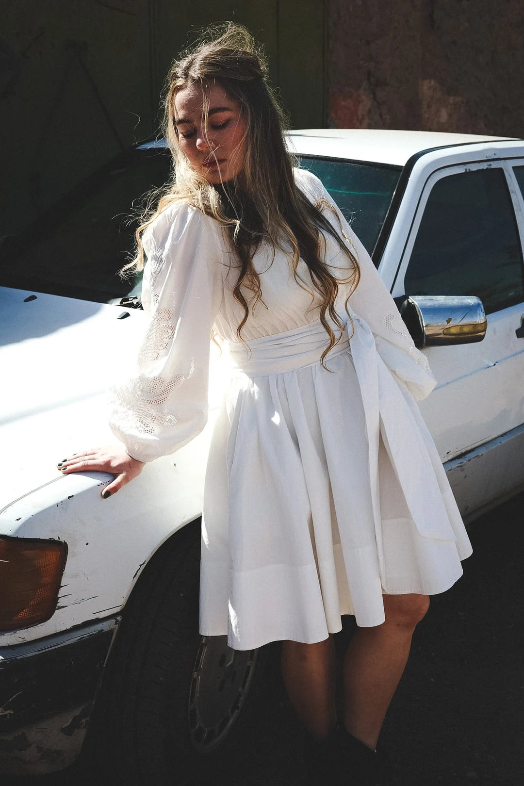 Poplina Mini Dress White | Kjoler | Smuk
