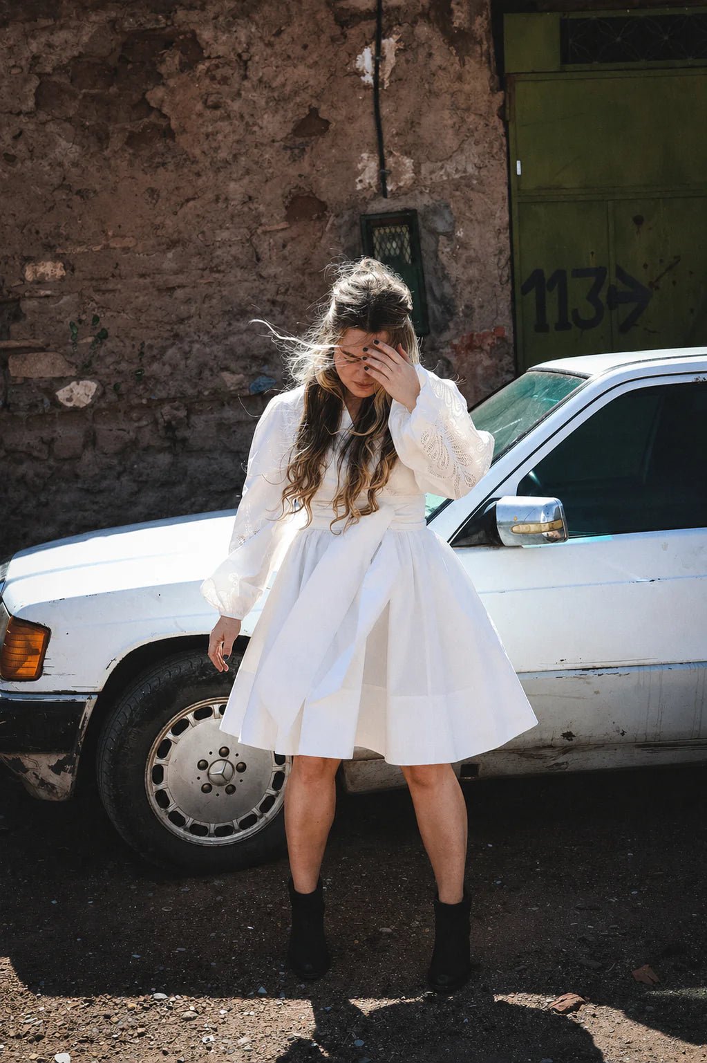 Poplina Mini Dress White | Kjoler | Smuk